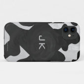 Monogramm-Kuh Schwarzweiss Case-Mate iPhone Hülle (Rückseite (Horizontal))