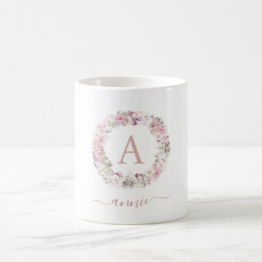 Monogramm kundenspezifische kaffeetasse (Mittel)