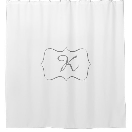 Monogramm-kundenspezifischer Duschvorhang (Vorderseite)