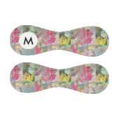 Monogramm Kunst Blumen Grunge-Muster Baseball (Paneele)