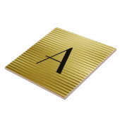 Monogramm-Kunst-Deko-Goldsatin-Streifen Fliese (Seite)