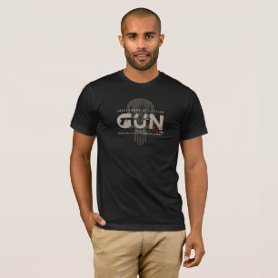 Monogramm-Kunst der Waffe Herren Jersey Kurzarm T-Shirt