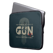 Monogramm-Kunst einer Waffe (2) | Laptopschutzhülle (Vorderseite Links)
