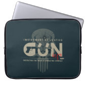 Monogramm-Kunst einer Waffe (2) | Laptopschutzhülle (Vorderseite)