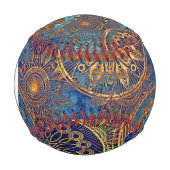 Monogramm Kunst Grunge-Muster Baseball (Vorderseite)