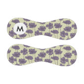 Monogramm Kunst Vintage-Blumenmuster Hintergrund Baseball (Paneele)