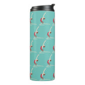 Monogramm künstlerisches Schwimmen Thermosbecher (Nach links gedreht)