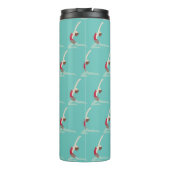 Monogramm künstlerisches Schwimmen Thermosbecher (Rückseite)