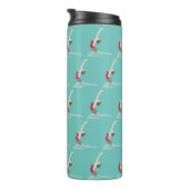 Monogramm künstlerisches Schwimmen Thermosbecher (Nach rechts gedreht)