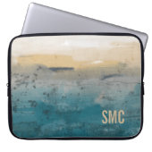 Monogramm Küsten-Abstrakt Laptopschutzhülle (Vorderseite)