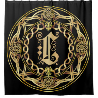 Monogramm L die knappe Dusche fertigen umsandern Duschvorhang