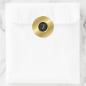 Monogramm L Goldschrift Runder Aufkleber (Tasche)