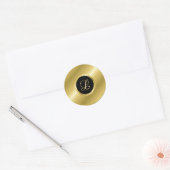 Monogramm L Goldschrift Runder Aufkleber (Umschlag)