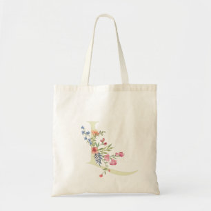 Monogramm L Hochzeitsblumenfeder-Brautparty Tragetasche