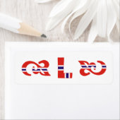 Monogramm-L-Norwegisches Etikett (Insitu)