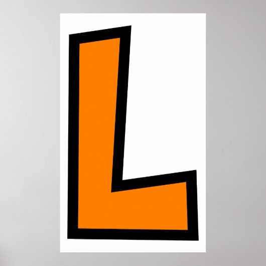 Monogramm L Poster (Vorne)
