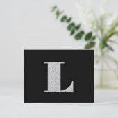 Monogramm L Postkarte (Stehend Vorderseite)