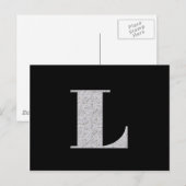 Monogramm L Postkarte (Vorne/Hinten)