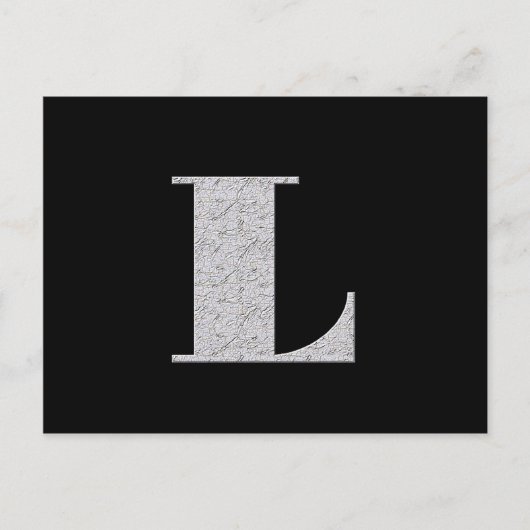 Monogramm L Postkarte (Vorderseite)