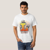 Monogramm L Sock Monkey T-Shirt (Vorne ganz)