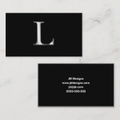 Monogramm-L-Visitenkarten Visitenkarte (Vorne/Hinten)
