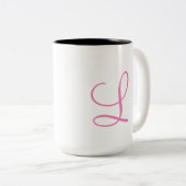 Monogramm-L Zweifarbige Tasse (VorderseiteRechts)