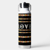 Monogramm Landhausstil Gänseblümchen Blumen Liebe Trinkflasche (Vorderseite)