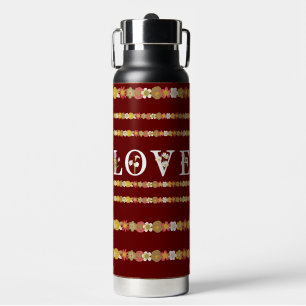 Monogramm Landhausstil Gänseblümchen Blumen Liebe Trinkflasche