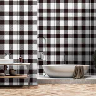 Monogramm Landhausstil Karo Tapete