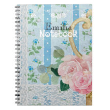 Monogramm ländliches Floral Rosa Antike Kunst