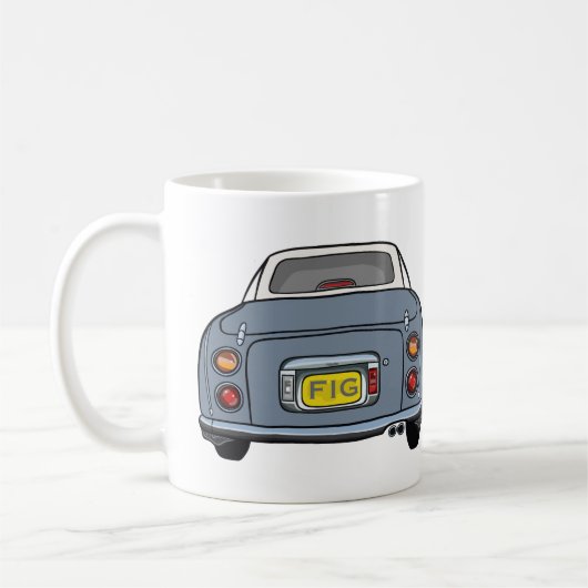 Monogramm Lapis Gray Figaro Auto Kaffeetasse (Links)