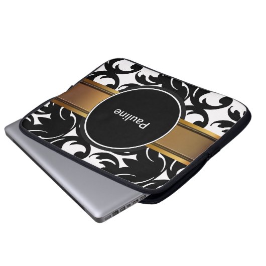 Monogramm-Laptop-Hülse Laptopschutzhülle (Vorne Knopf)