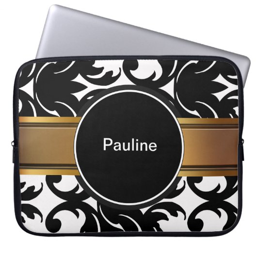 Monogramm-Laptop-Hülse Laptopschutzhülle (Vorderseite)