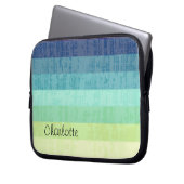 Monogramm-Laptop-Hülsen-Designer-Farben Laptopschutzhülle (Vorderseite Links)