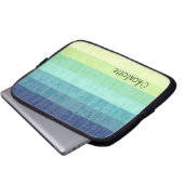 Monogramm-Laptop-Hülsen-Designer-Farben Laptopschutzhülle (Vorne Knopf)