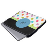 Monogramm-Laptop-Kasten bunt Laptopschutzhülle (Vorne Knopf)