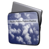 Monogramm-Laptop-Kasten-Himmel Laptopschutzhülle (Vorderseite Links)