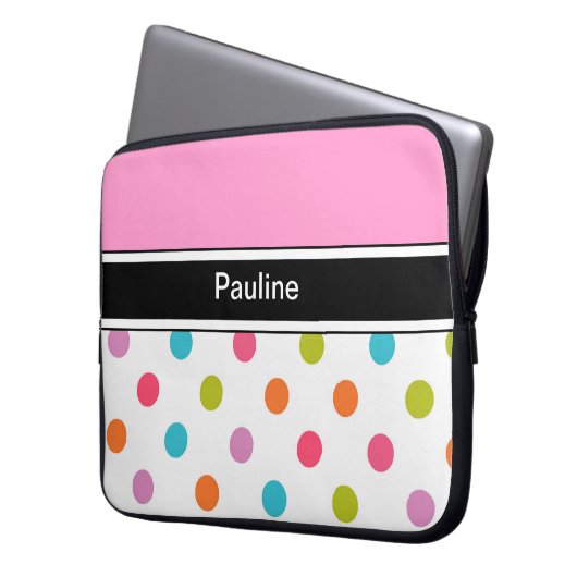 Monogramm-Laptop-Kasten Laptopschutzhülle (Vorderseite Links)