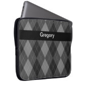 Monogramm-Laptop-Kasten-Rauten-Art Laptopschutzhülle (Vorne Rechts)