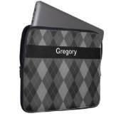 Monogramm-Laptop-Kasten-Rauten-Art Laptopschutzhülle (Vorne Rechts)