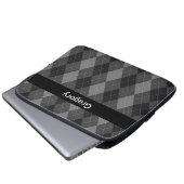 Monogramm-Laptop-Kasten-Rauten-Art Laptopschutzhülle (Vorne Knopf)