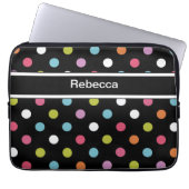 Monogramm-Laptop-Kasten-Tupfen Laptopschutzhülle (Vorderseite)