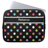 Monogramm-Laptop-Kasten-Tupfen Laptopschutzhülle (Vorderseite)