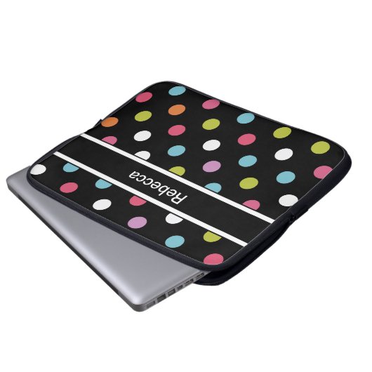 Monogramm-Laptop-Kasten-Tupfen Laptopschutzhülle (Vorne Knopf)