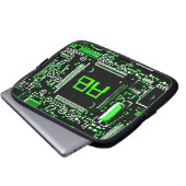 Monogramm-Laptophülse 10" des Stromkreis-Grüns 2 Laptopschutzhülle (Vorne Knopf)