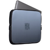 Monogramm-Laptophülse der bläulichen grauen Laptopschutzhülle (Vorne Rechts)