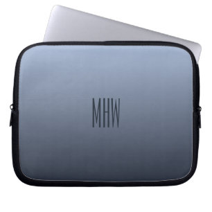 Monogramm-Laptophülse der bläulichen grauen Laptopschutzhülle