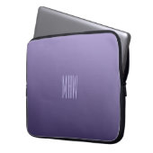 Monogramm-Laptophülse der violetten Steigung Laptopschutzhülle (Vorderseite Links)