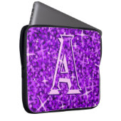 "Monogramm" Laptophülse des Glitz lila 15 Zoll Laptopschutzhülle (Vorne Rechts)