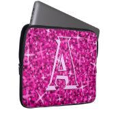"Monogramm" Laptophülse des Glitz rosa 13 Zoll Laptopschutzhülle (Vorne Rechts)
